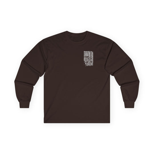 American Flag QR Code Long Sleeve Tee