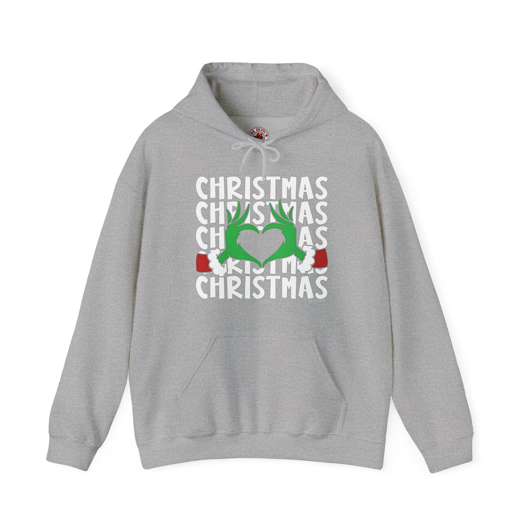 Christmas Heart Hooded Sweatshirt