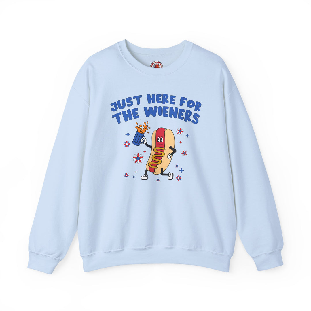 Just Here For The Wieners Crewneck Sweatshirt