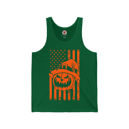 Pumpkin American Flag Tank Top