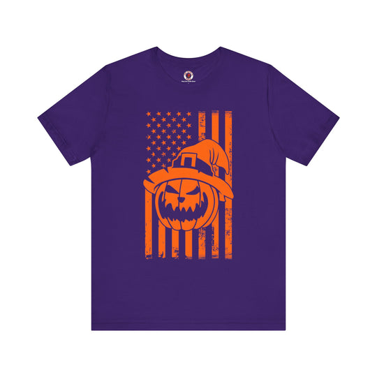 Pumpkin American Flag T-Shirt