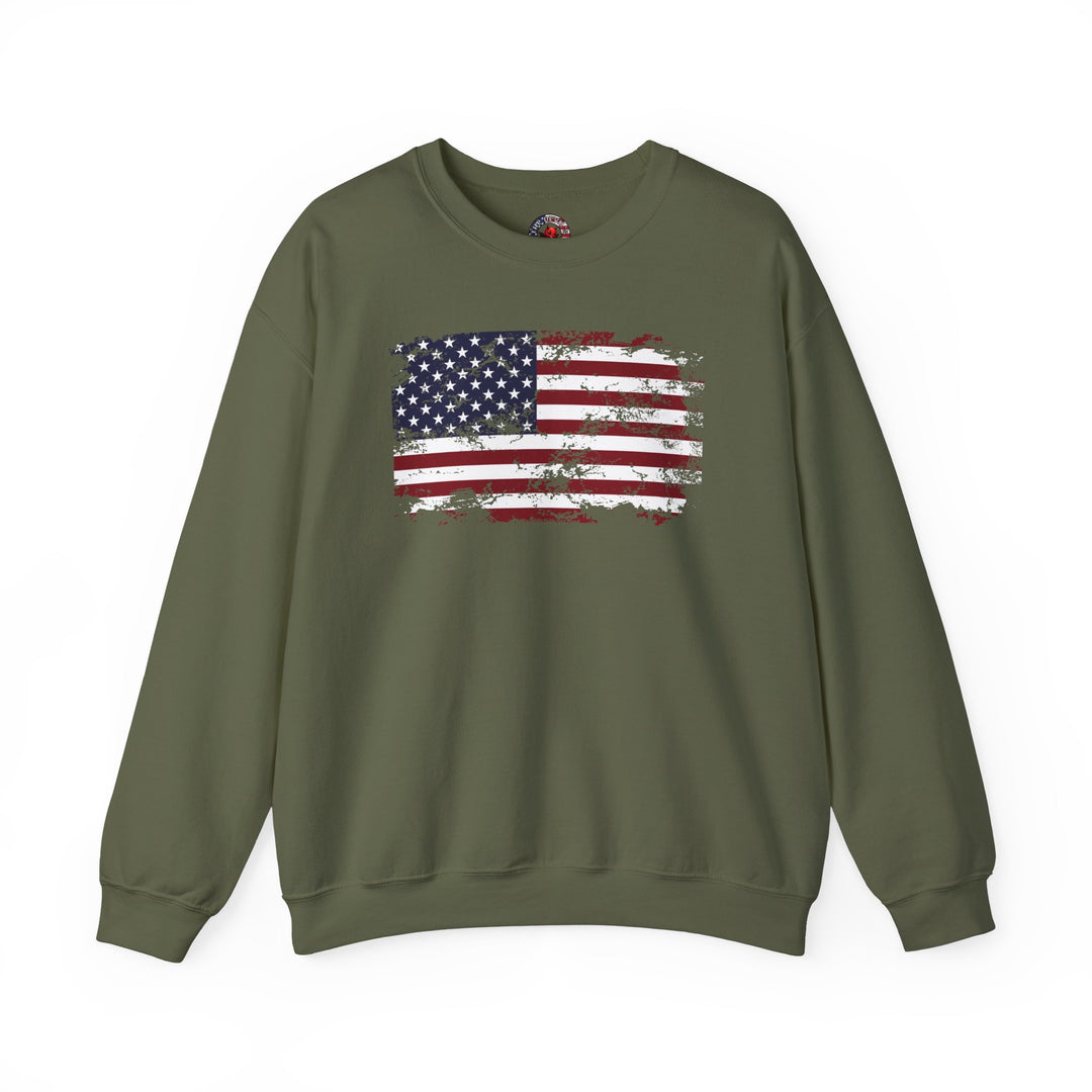 Vintage Style American Flag Crewneck Sweatshirt