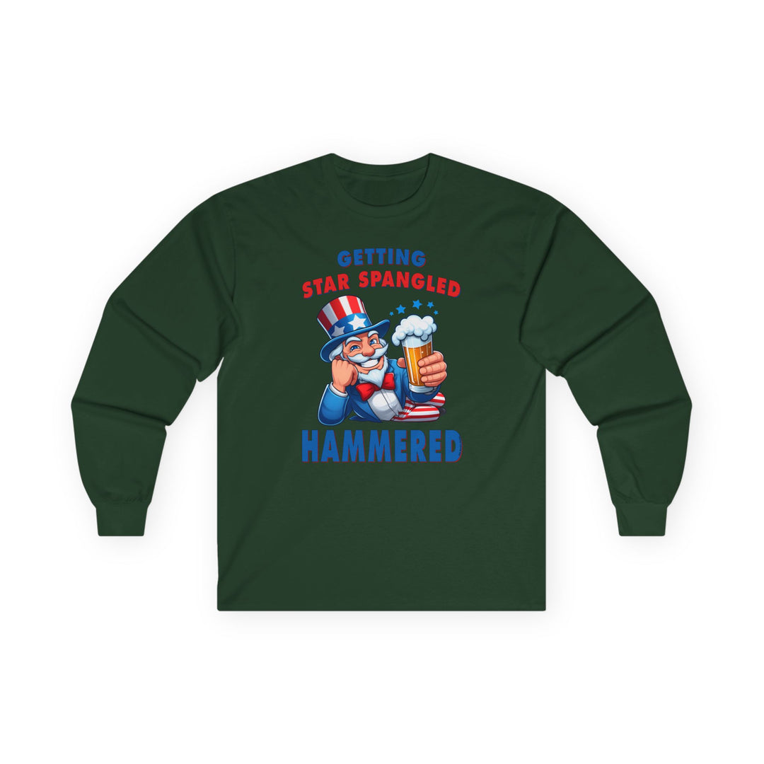 Star Spangled Hammered Long Sleeve Tee