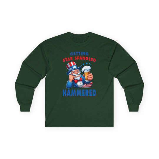Star Spangled Hammered Long Sleeve Tee