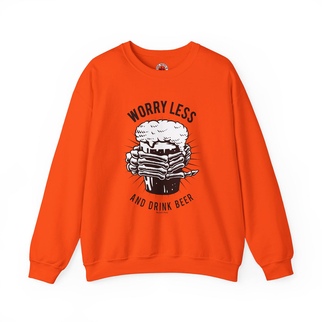 Worry Less and Drink Beer Crewneck Sweatshirt