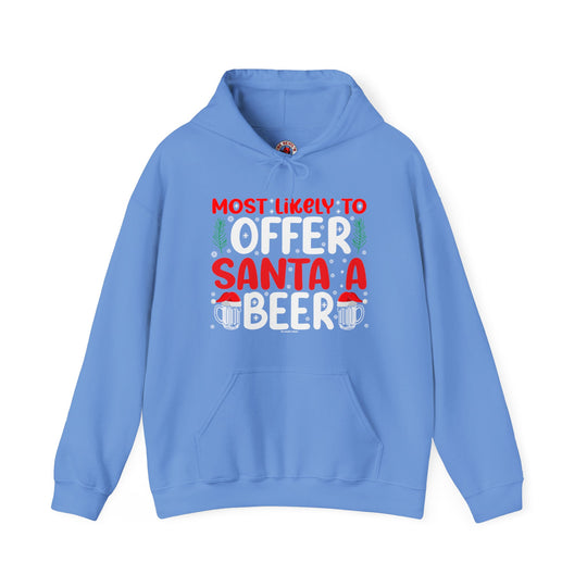 Most Likely To Offer Santa A Beer Hooded Sweatshirt