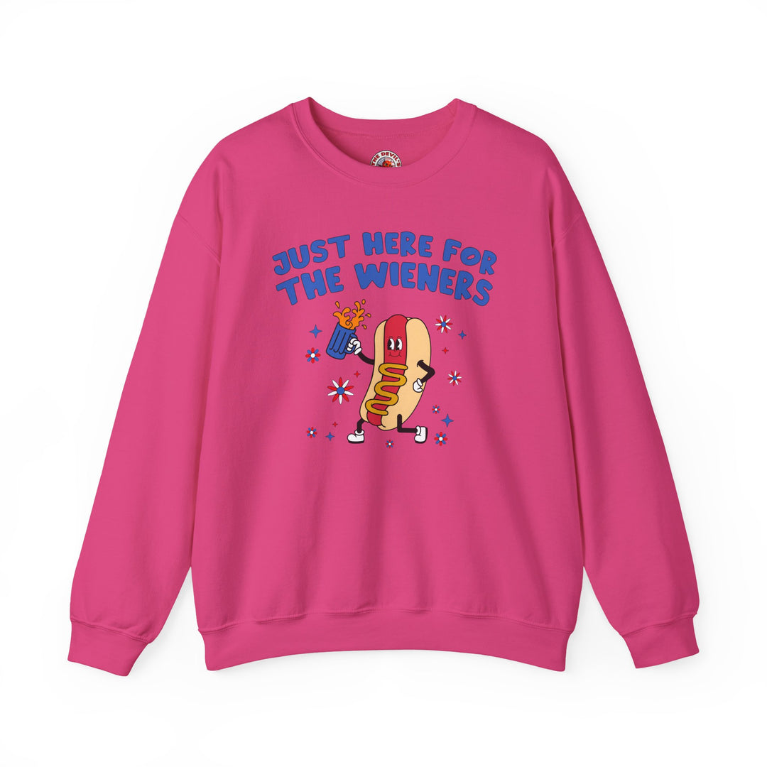 Just Here For The Wieners Crewneck Sweatshirt