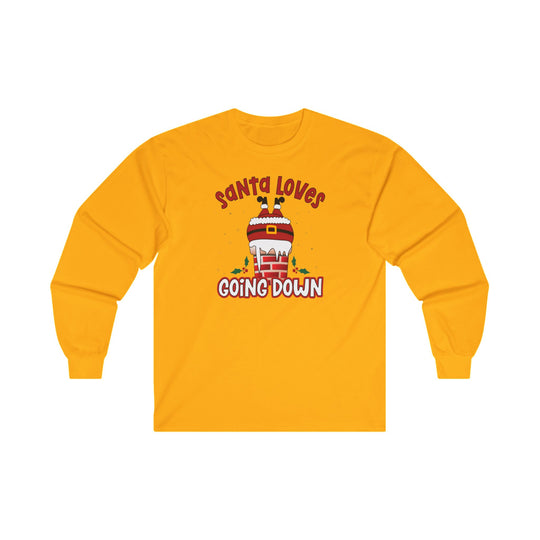 Santa Loves Going Down Long Sleeve Tee