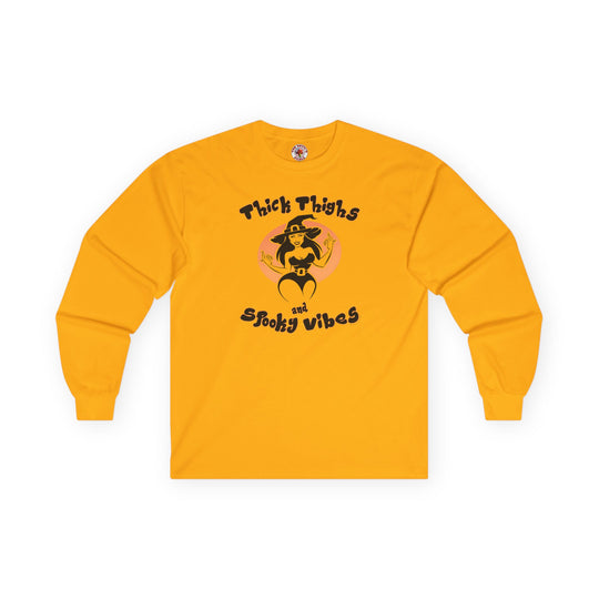 Thick Thighs and Spooky Vibes Long Sleeve Tee