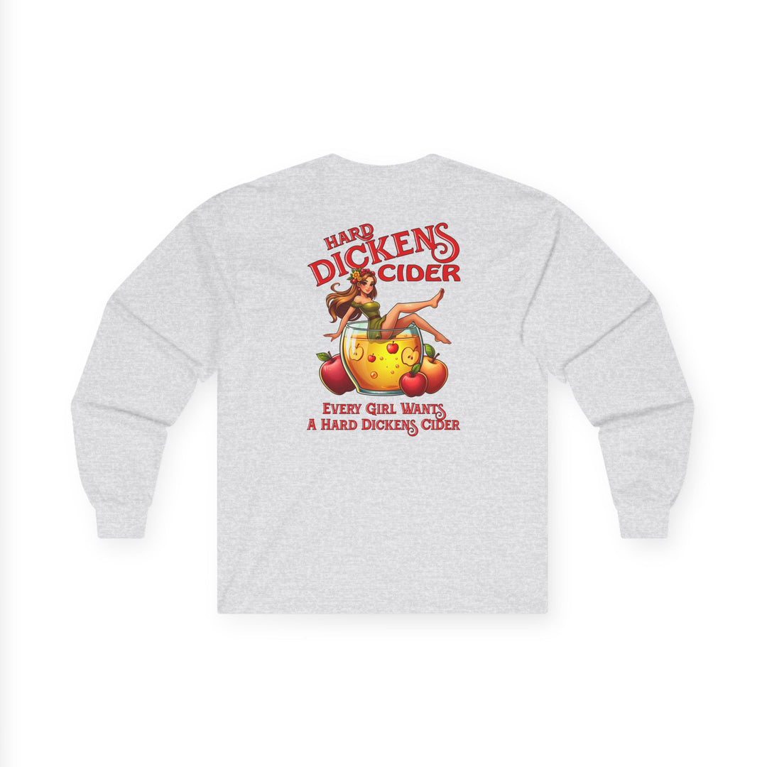 Hard Dickens Cider Front/Back Long Sleeve Tee