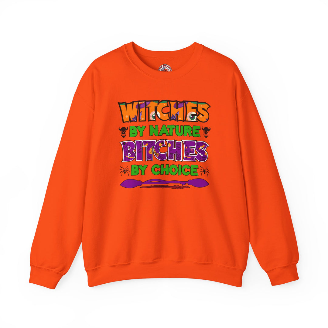 Witches By Nature Bitches By Choice Crewneck Sweatshirt