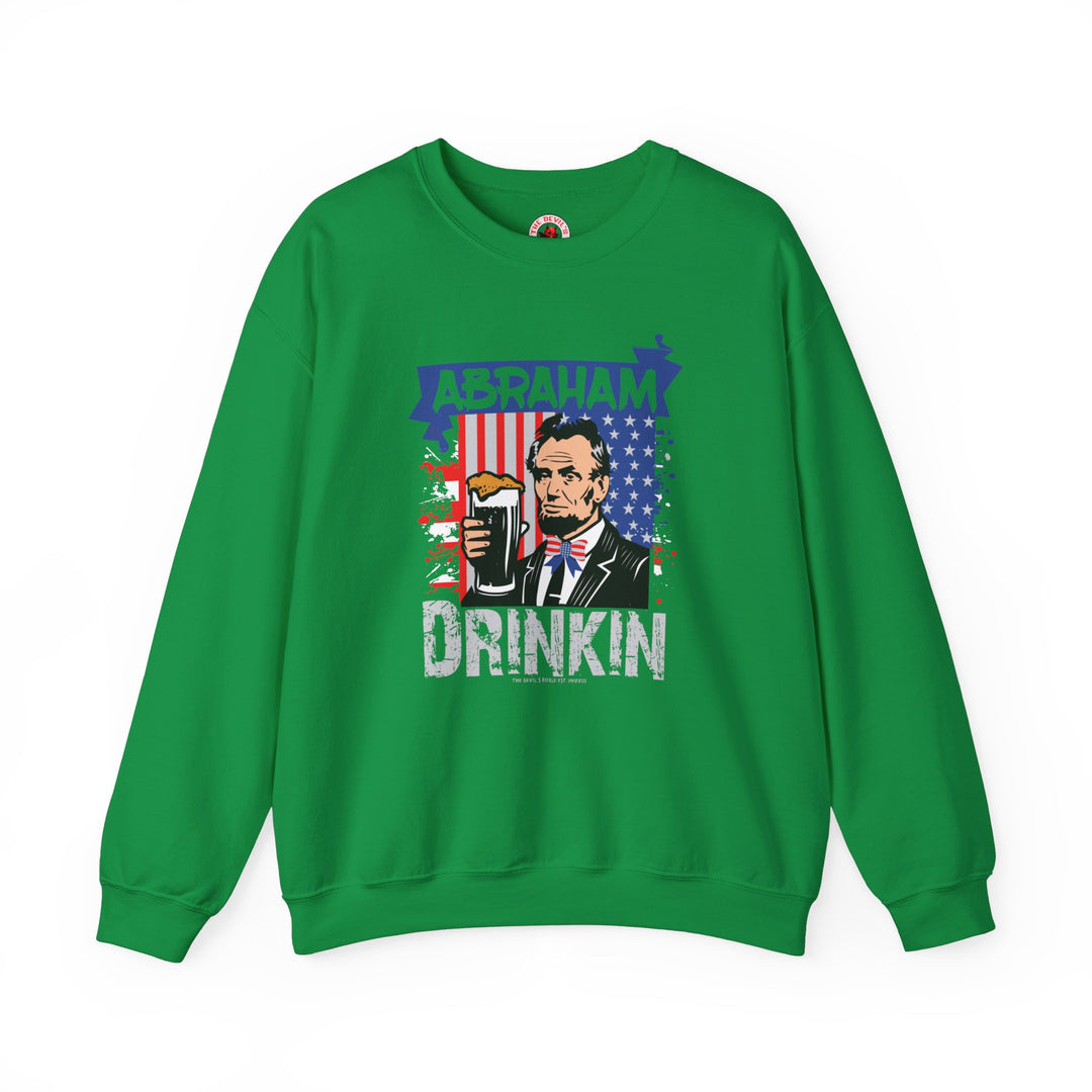 Abraham Drinking Crewneck Sweatshirt