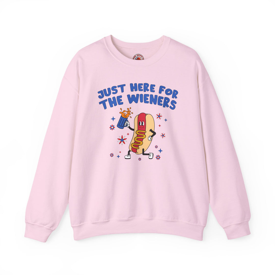 Just Here For The Wieners Crewneck Sweatshirt