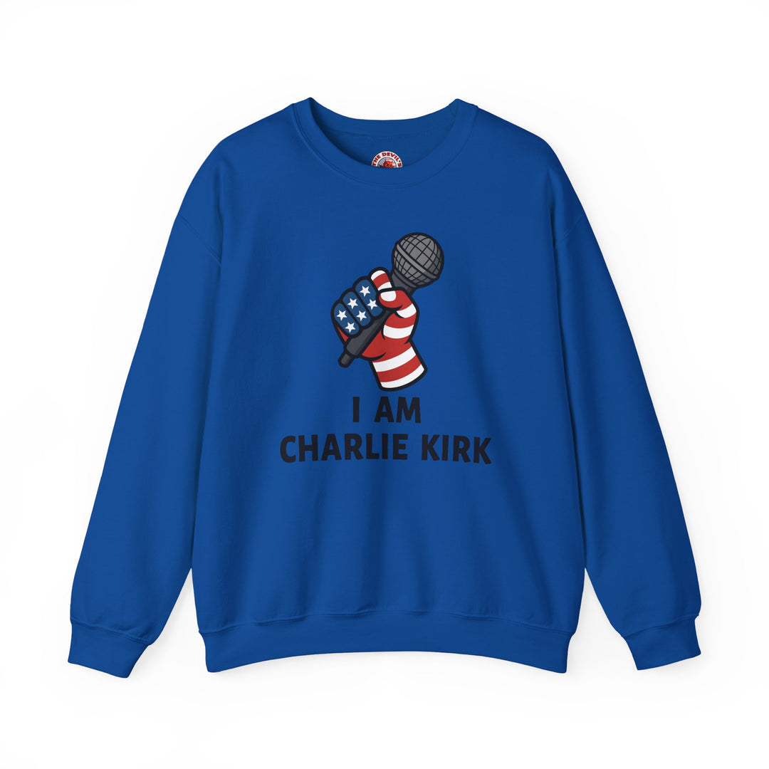 Charlie Kirk Mic Crewneck Sweatshirt
