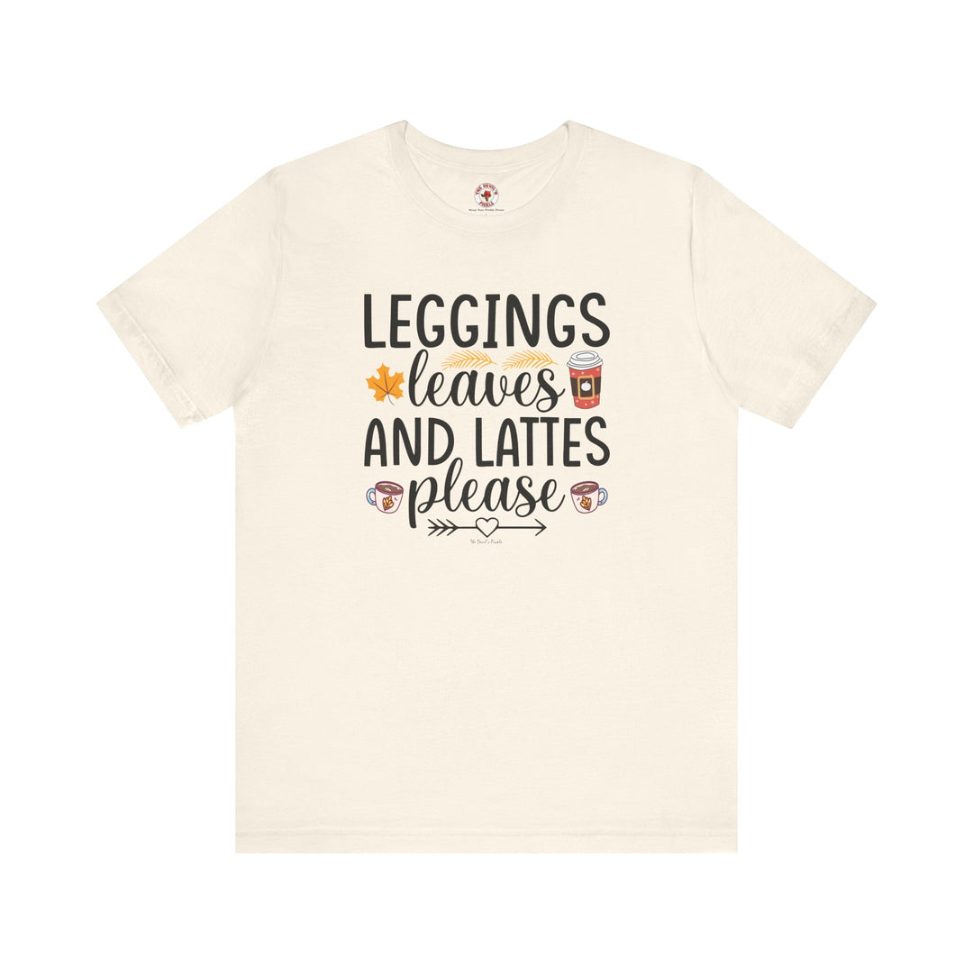 Leggings Leaves and Lattes Please T-Shirt