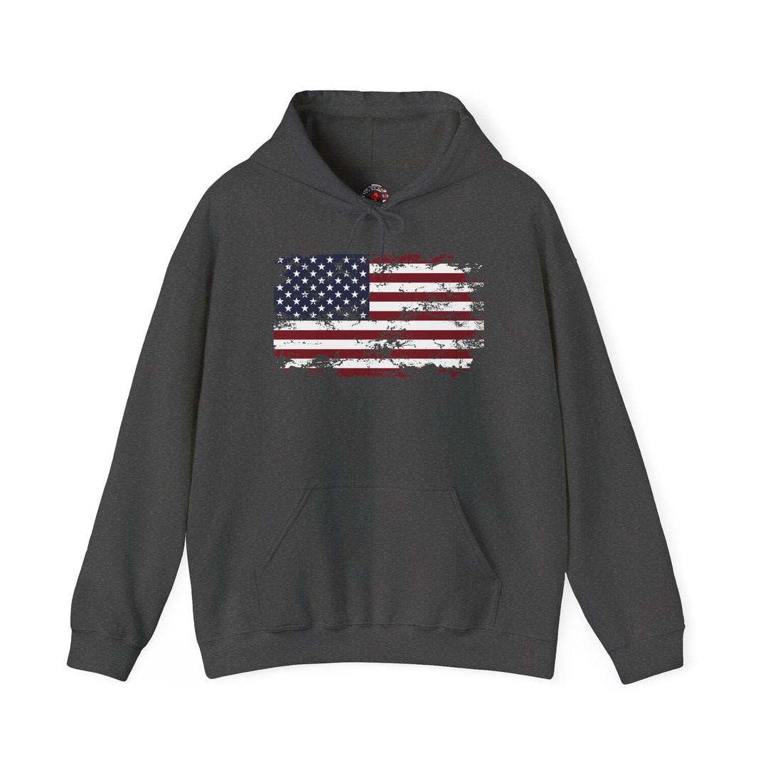 Vintage Style American Flag Hooded Sweatshirt