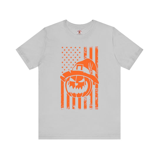 Pumpkin American Flag T-Shirt