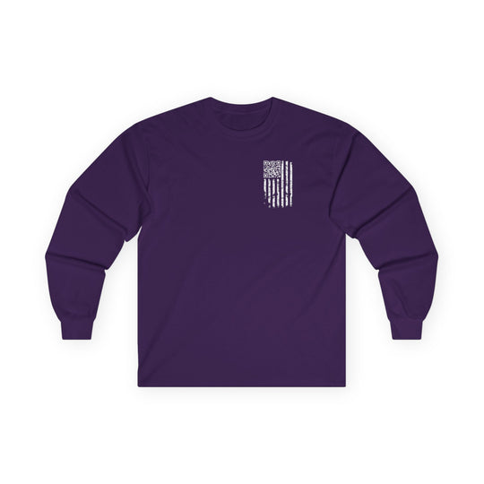 American Flag QR Code Long Sleeve Tee