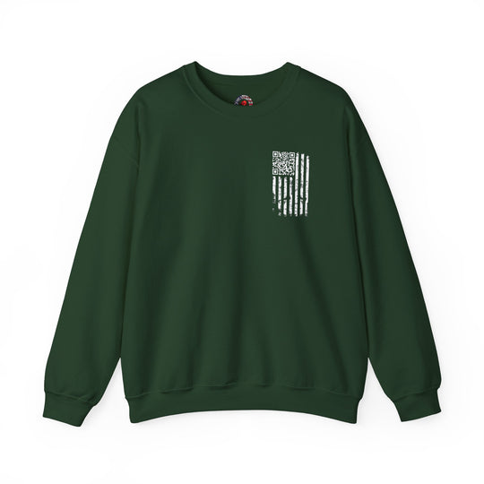 American Flag QR Code Crewneck Sweatshirt