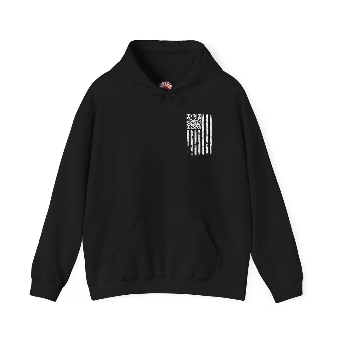 American Flag QR Code Hooded Sweatshirt