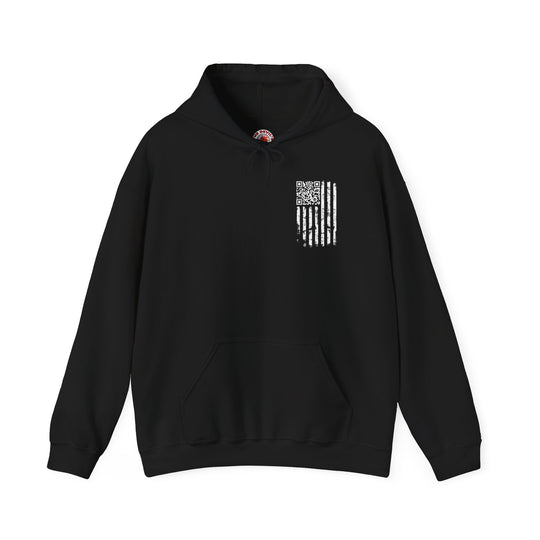American Flag QR Code Hooded Sweatshirt