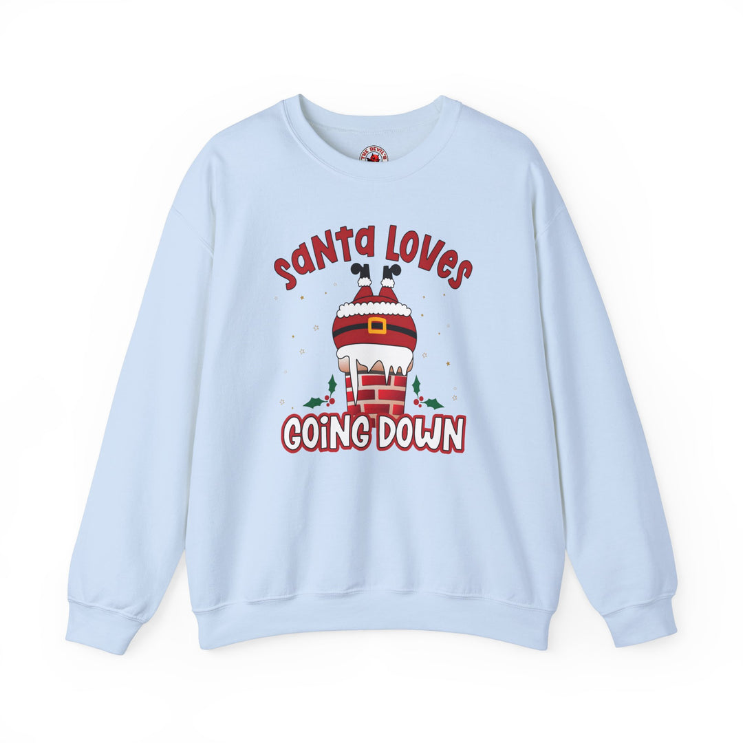 Santa Loves Going Down Crewneck Sweatshirt