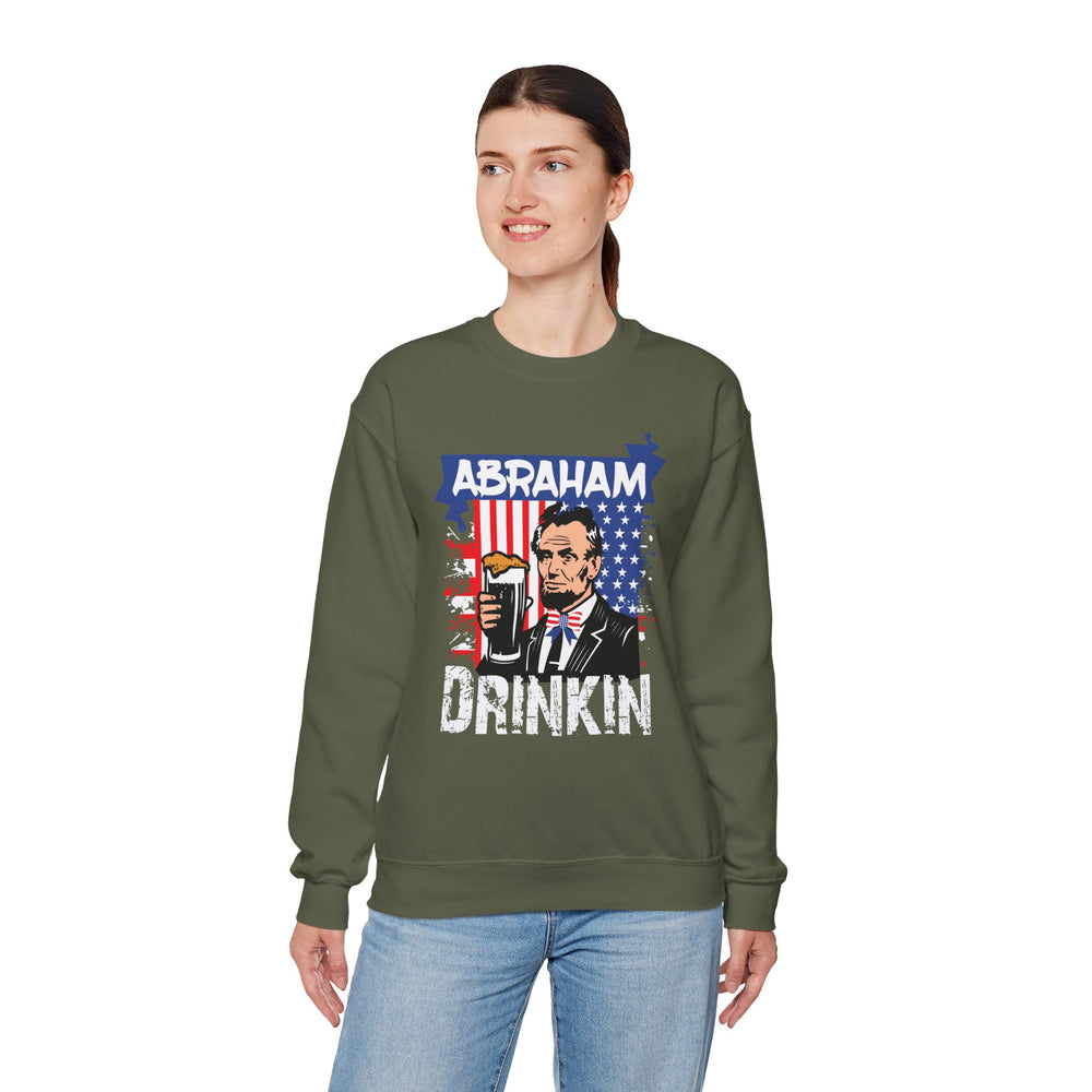 Abraham Drinking Crewneck Sweatshirt