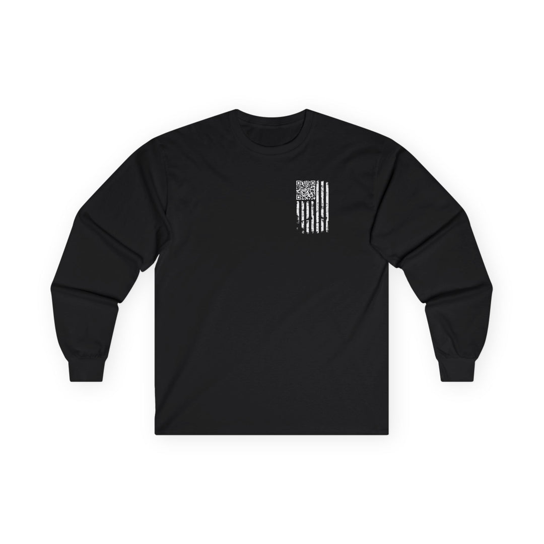 American Flag QR Code Long Sleeve Tee