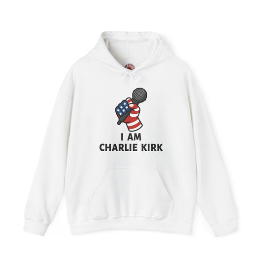Charlie Kirk Mic Hooded Sweatshirt