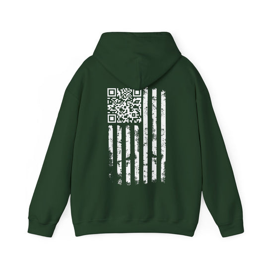 American Flag QR Code Hooded Sweatshirt