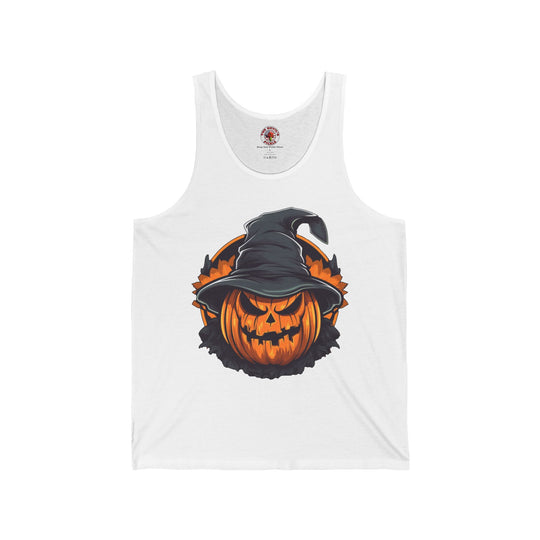 Scary Witch Pumpkin Halloween Tank Top