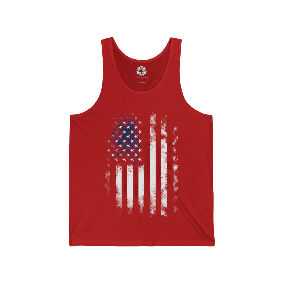 Distressed American Flag Tank Top