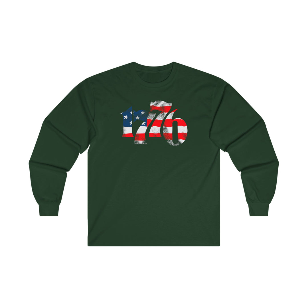 1776 American Flag Long Sleeve Tee