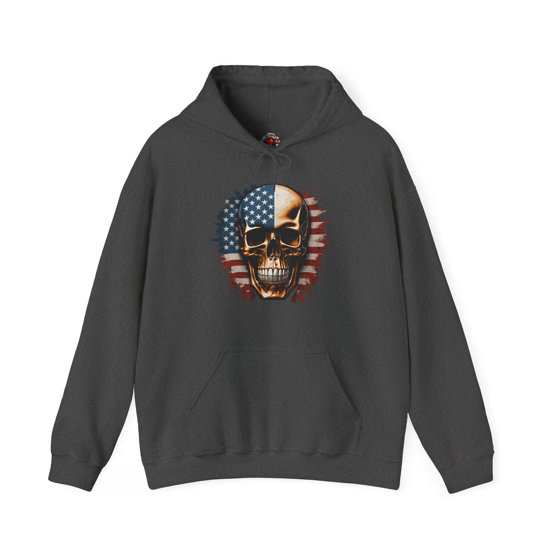 American Flag Skull Hooded Sweatshirt