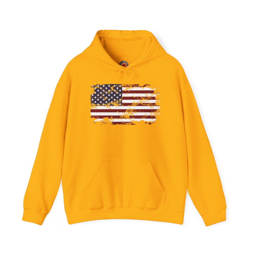 Vintage Style American Flag Hooded Sweatshirt