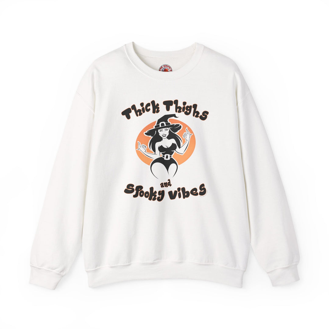 Thick Thighs and Spooky Vibes Crewneck Sweatshirt