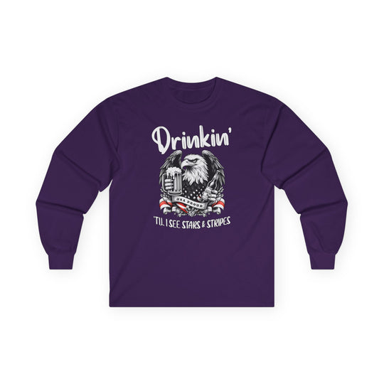 Drinkin' Til I See Stars & Stripes Long Sleeve Tee