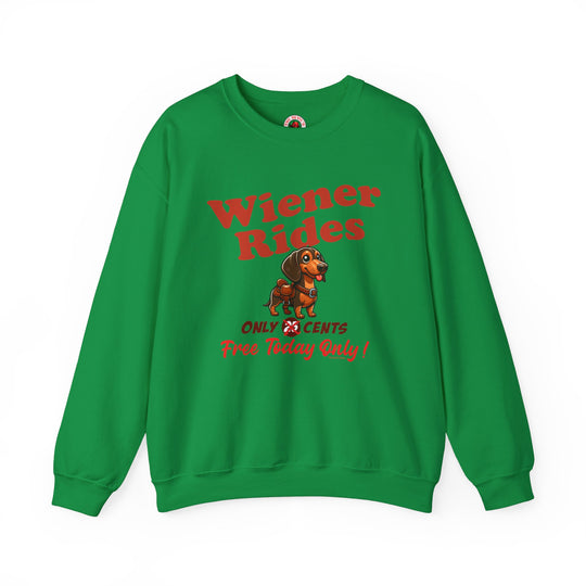 Free Wiener Rides Crewneck Sweatshirt