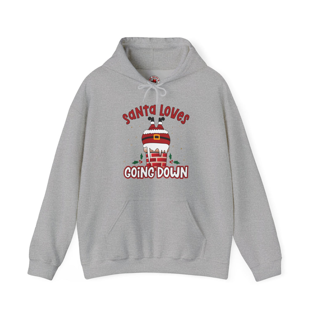 Santa Loves Going Down Hooded Sweatshirt