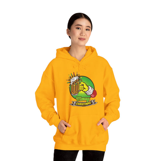 Merry Christmas Beer Hooded Sweatshirt