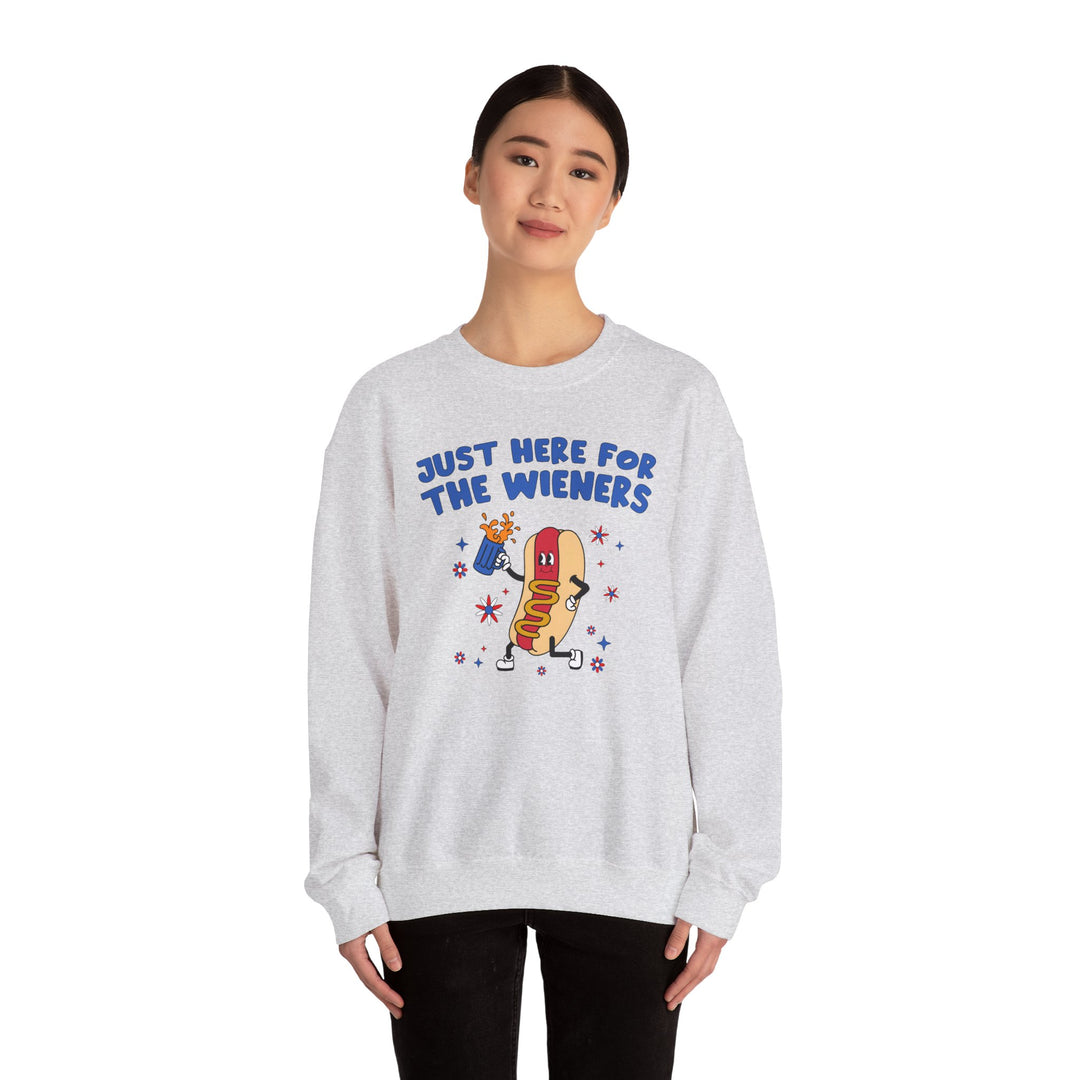 Just Here For The Wieners Crewneck Sweatshirt