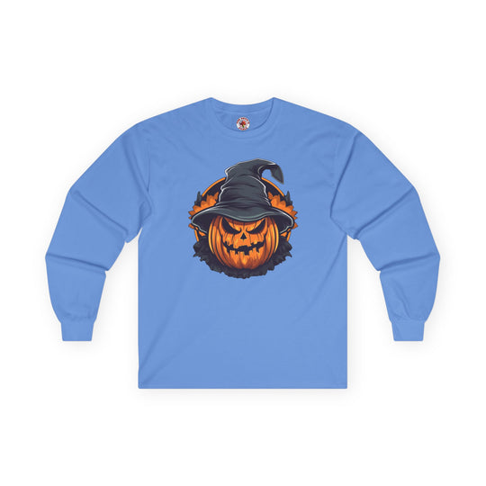Scary Witch Pumpkin Halloween Long Sleeve Tee