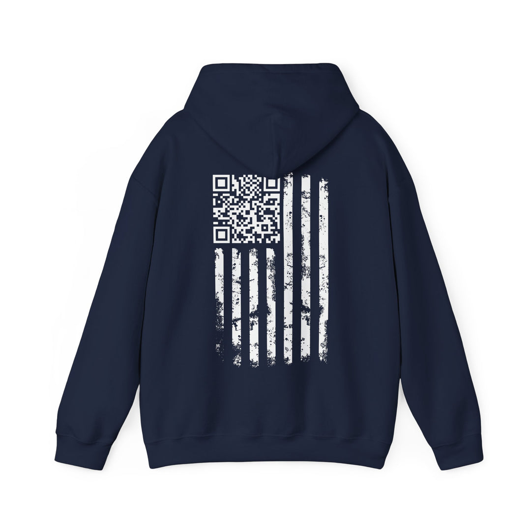 American Flag QR Code Hooded Sweatshirt