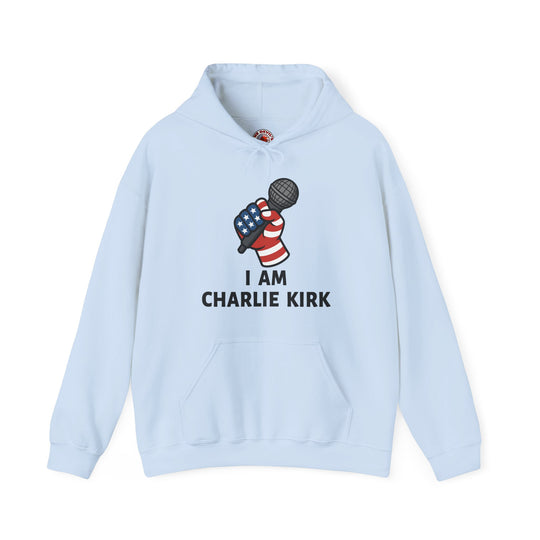 Charlie Kirk Mic Hooded Sweatshirt