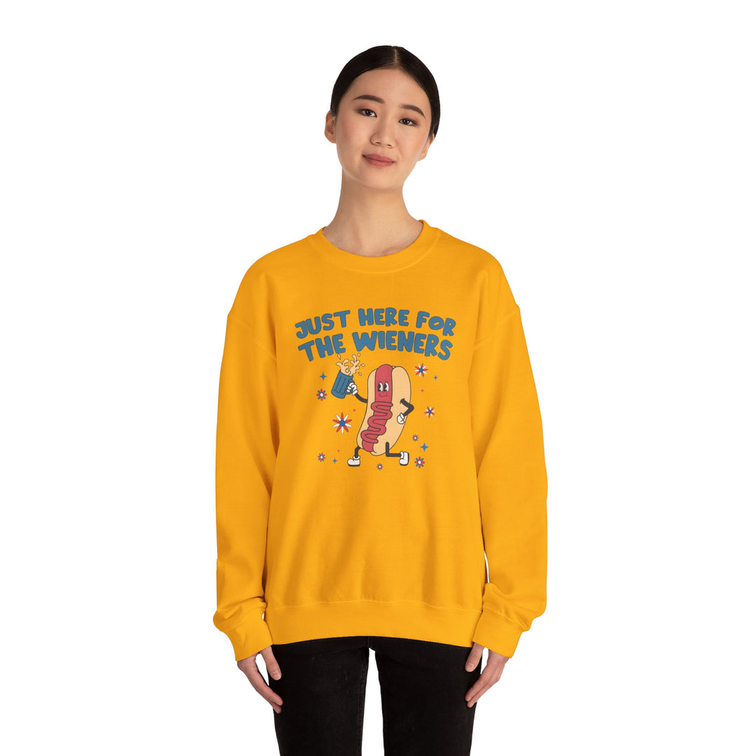 Just Here For The Wieners Crewneck Sweatshirt