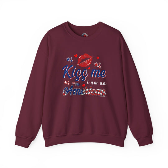 Kiss Me I Am An American Crewneck Sweatshirt