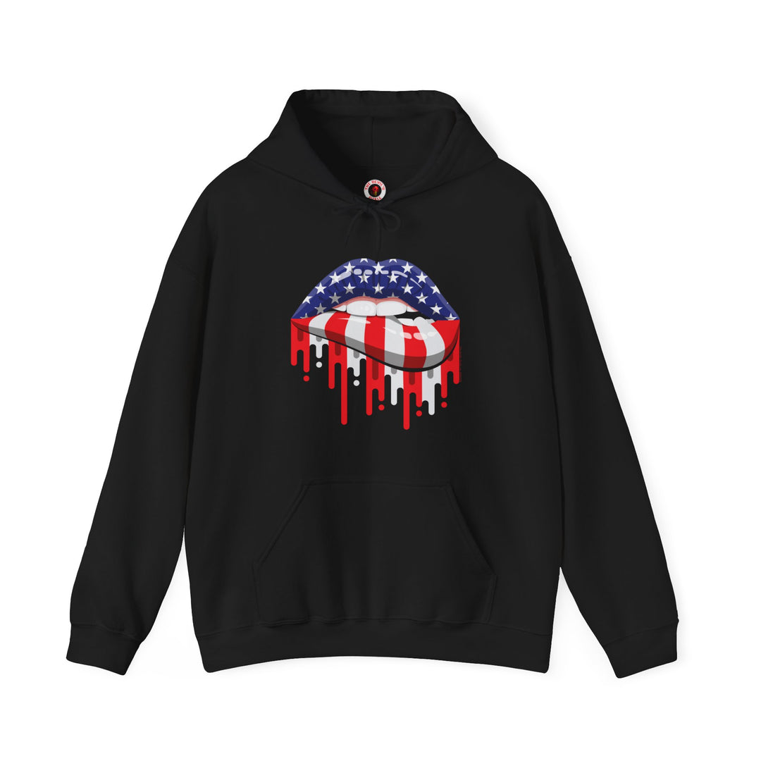 American Flag Lips Hooded Sweatshirt