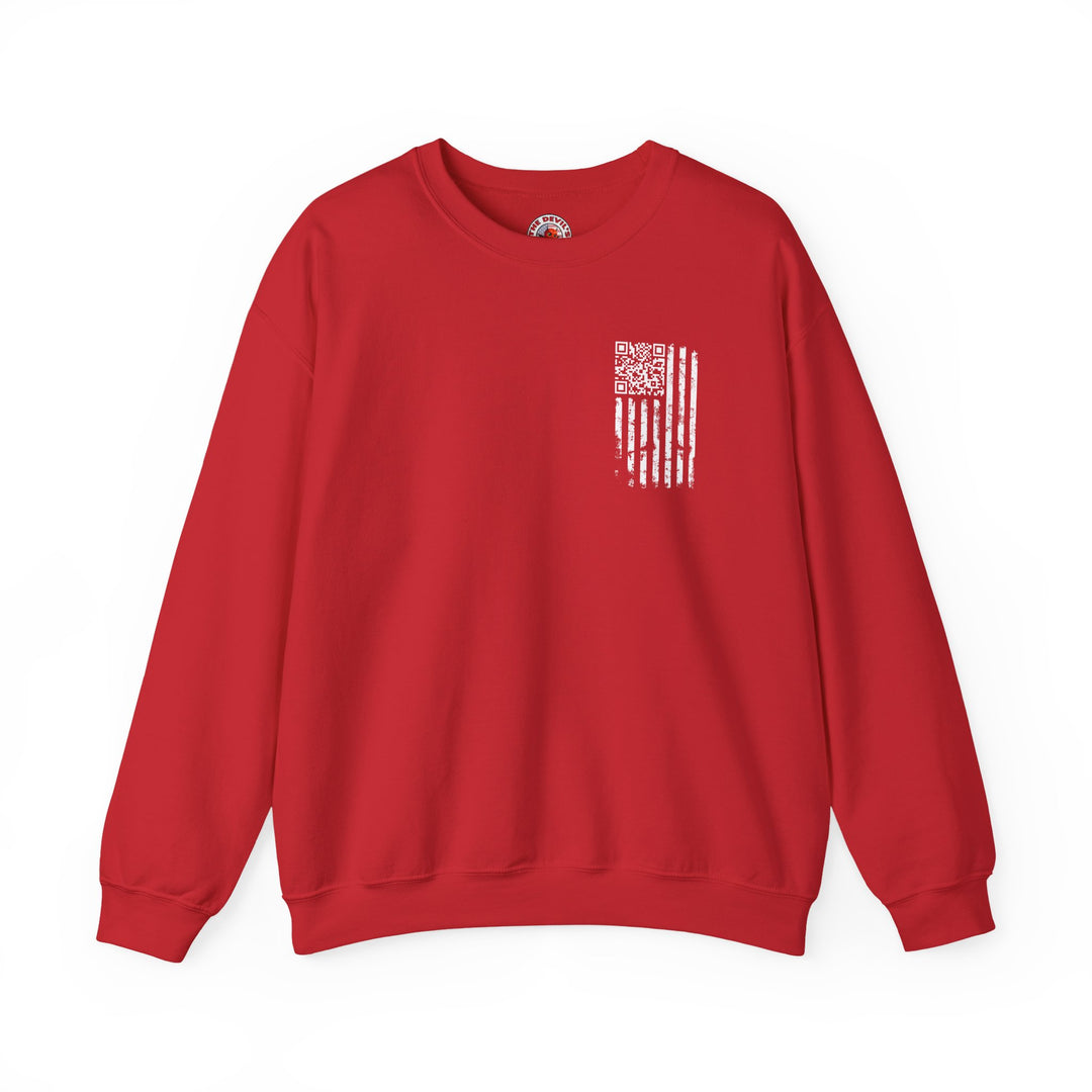 American Flag QR Code Crewneck Sweatshirt