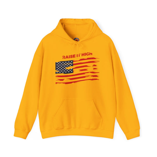 Raise It High American Flag Hooded Sweatshirt