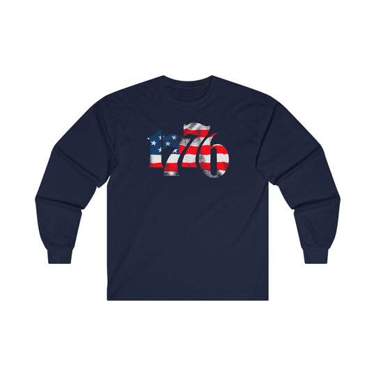 1776 American Flag Long Sleeve Tee